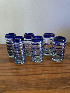 Set of 6 Made in Mexico 2 Oz Shot Glasses